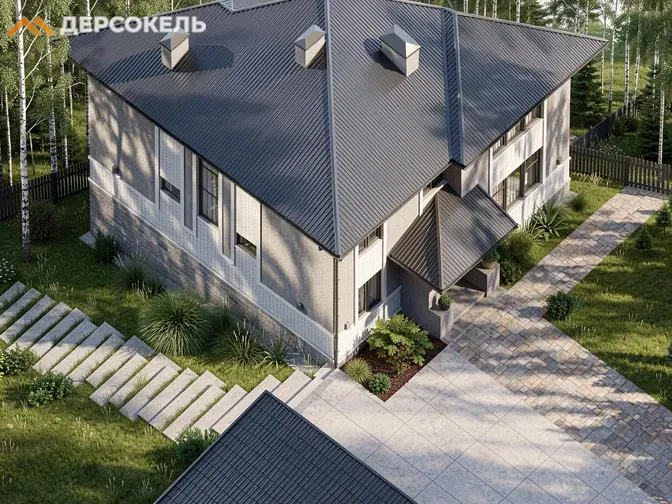 Трехэтажный дом с цокольным этажом DS-2669 из газоблоков