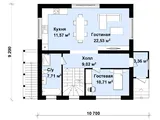 Трехэтажный дом с цоколем DS-736 из газобетона