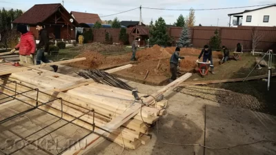 Строительство трехэтажного дома, Чехов, Московская область