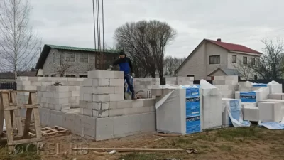 Строительство двухэтажного дома, Дубна, Московская область
