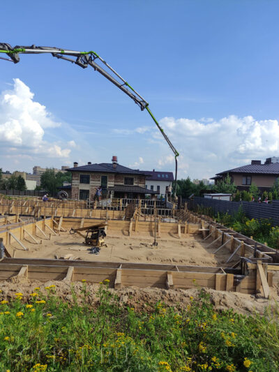 Строительство двухэтажного дома с бассейном, Красногорск, Московская область