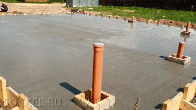 Строительство монолитной фундаментной плиты, Ступино, Московская область