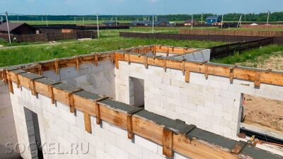 Возведение стен дома из газобетонных блоков, Ступино, Московская область
