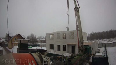 Строительство двухэтажного дома с гаражом, Домодедово