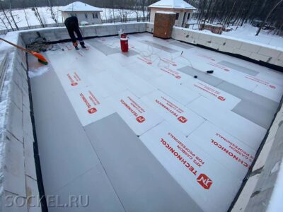 Строительство двухэтажного дома с плоской крышей, Видное, Московская область