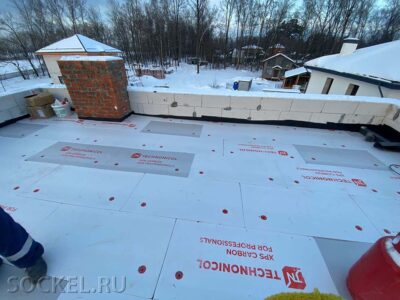 Строительство двухэтажного дома с плоской крышей, Видное, Московская область