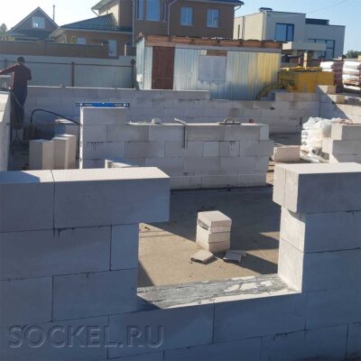 Строительство двухэтажного дома, Голубино, Московская область